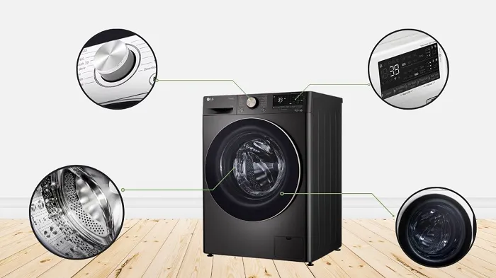 Máy giặt LG 12kg FV1412S3BA thiết kế sang trọng 